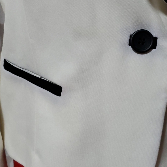2/$30 Jessica white and black tuxedo jacket - Picture 2 of 6